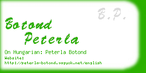 botond peterla business card